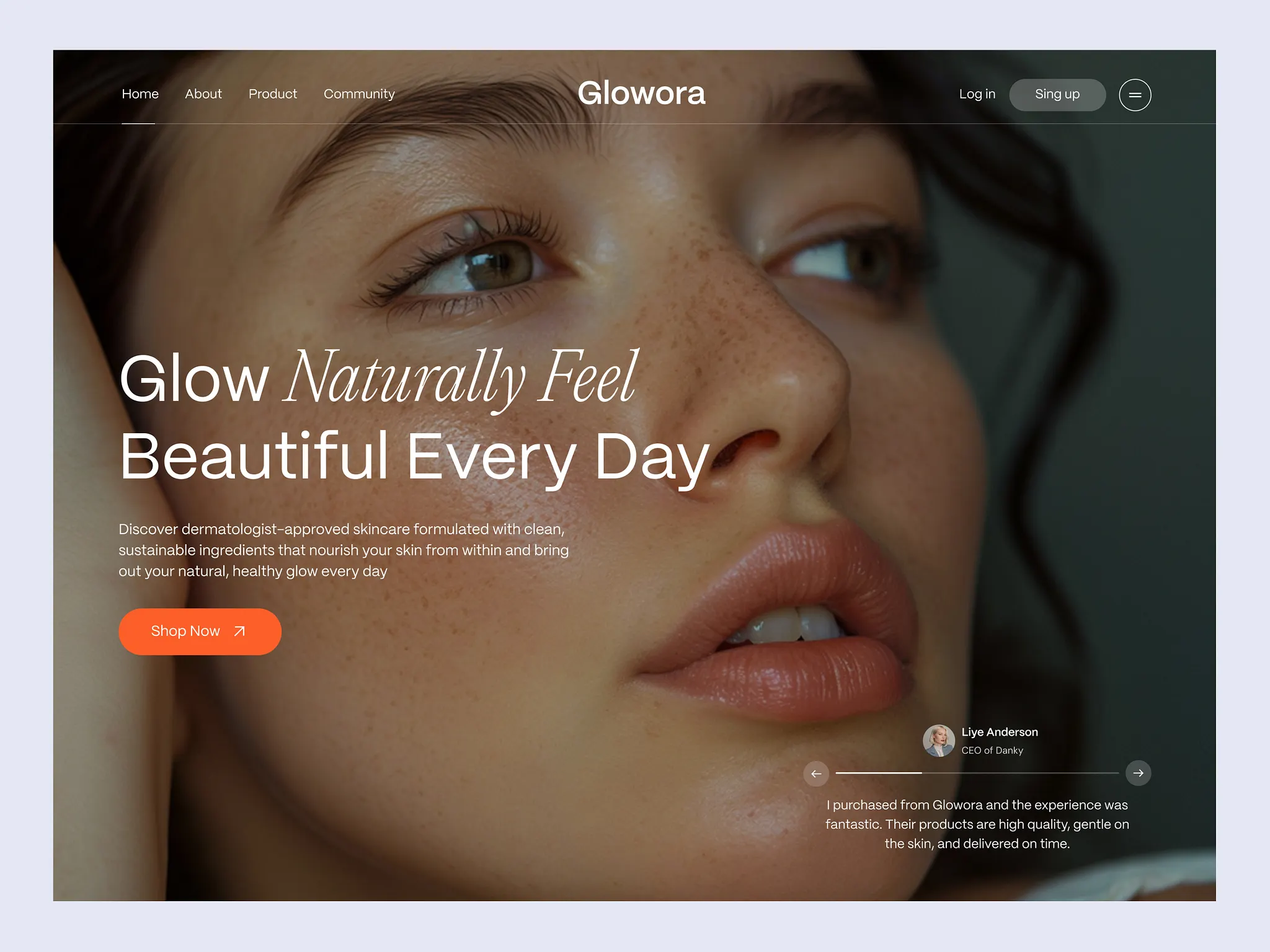 Retail business website example built by Inde